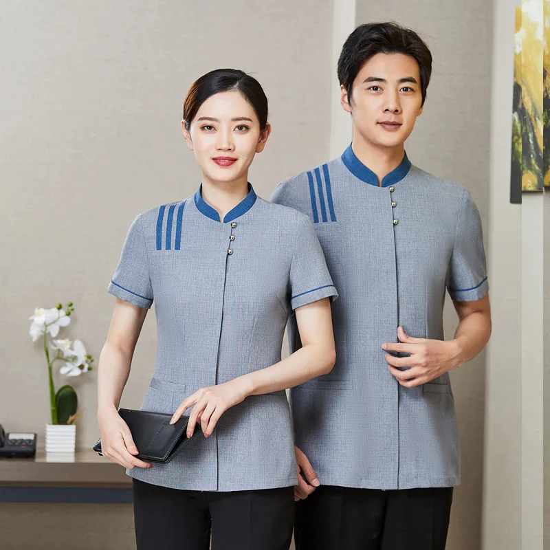 

Hotel Room Attendant Cleaner PA Property Cleaning Aunt Cleaning Work Clothes Short-Sleeved Summer Clothes Female