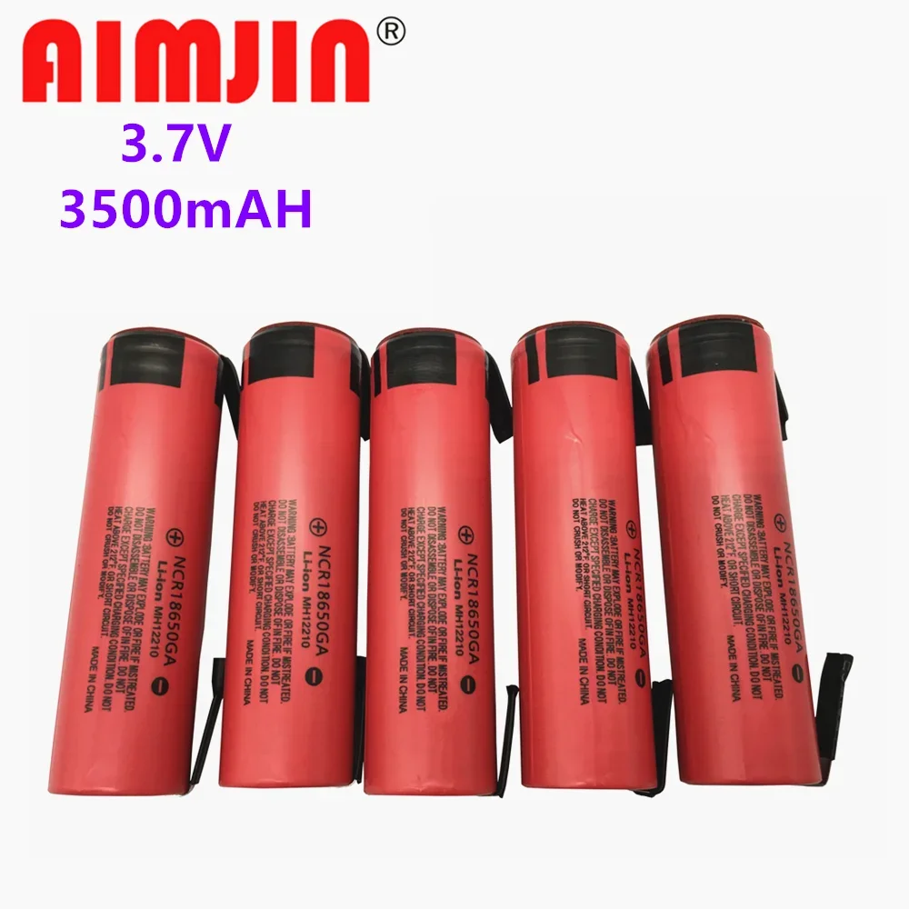 Batería recargable NCR 18650GA de alta descarga 3,7 V 3500mAh 18650 adecuada para todo tipo de productos electrónicos + NICKEL DIY