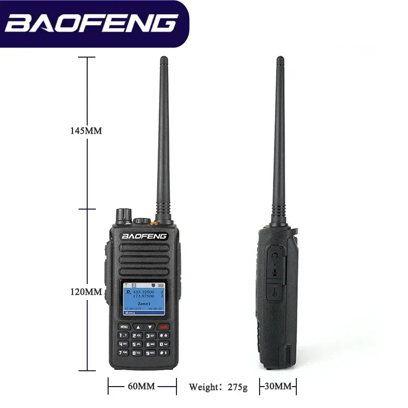 BaoFeng DM-1702 DMR راديو AES256 CB Comunicador ثنائي النطاق اتجاهين راديو طويل المدى محطة جهاز الإرسال والاستقبال Tier1 Tier2