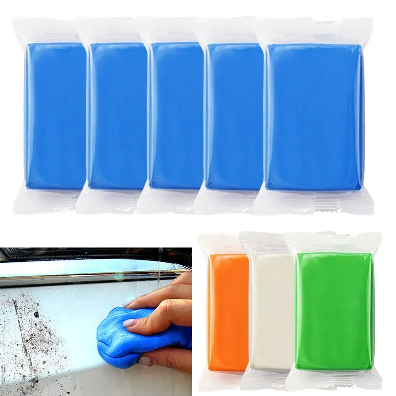 1/3/5Pcs Car Cleaning Clay Magic Auto Detailing Wash Cleaner For Truck Yacht Tar Bird Droppings Resin&Overspray Mud Remover