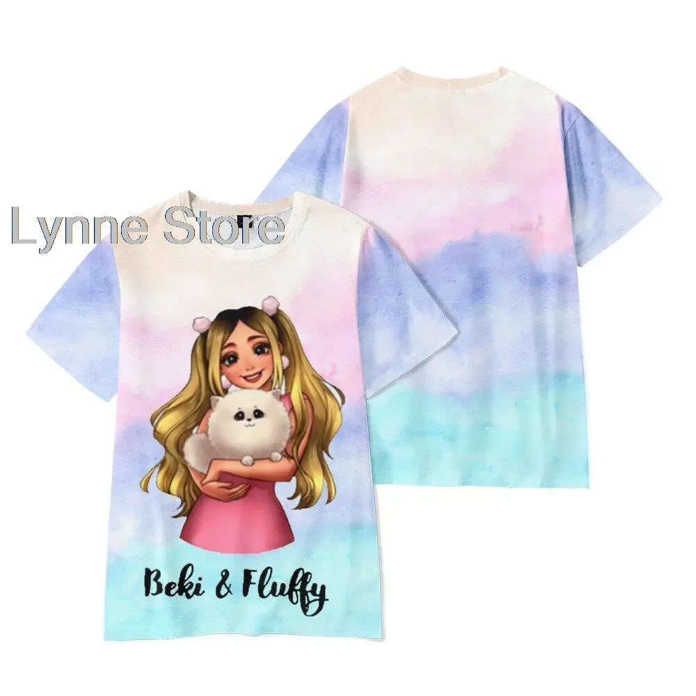 Neue Rebekah Flügel Merch Beki Flauschigen T-shirt Oansatz Sommer Kurzarm Frauen Mädchen T-shirt Harajuku Streetwear Kinder Kleidung