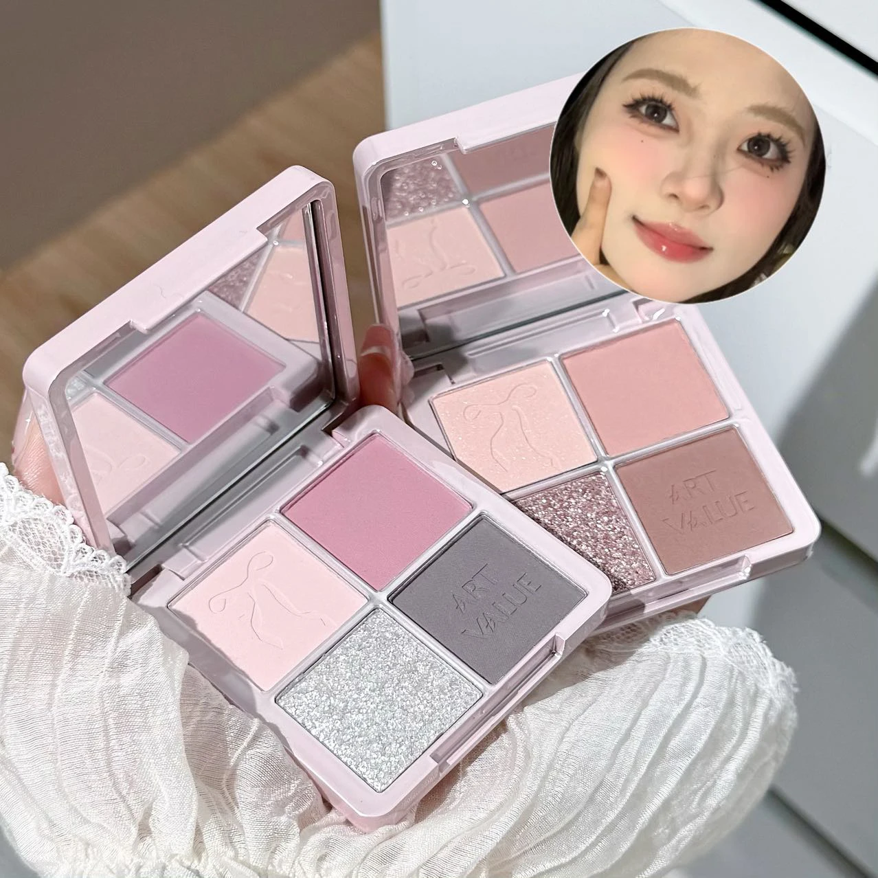 アート バリュー バタフライ 4 色アイシャドウ パレット 真珠光沢のあるマット ブライトニング ファイン フラッシュ コントゥアリング ブラッシュ パレット