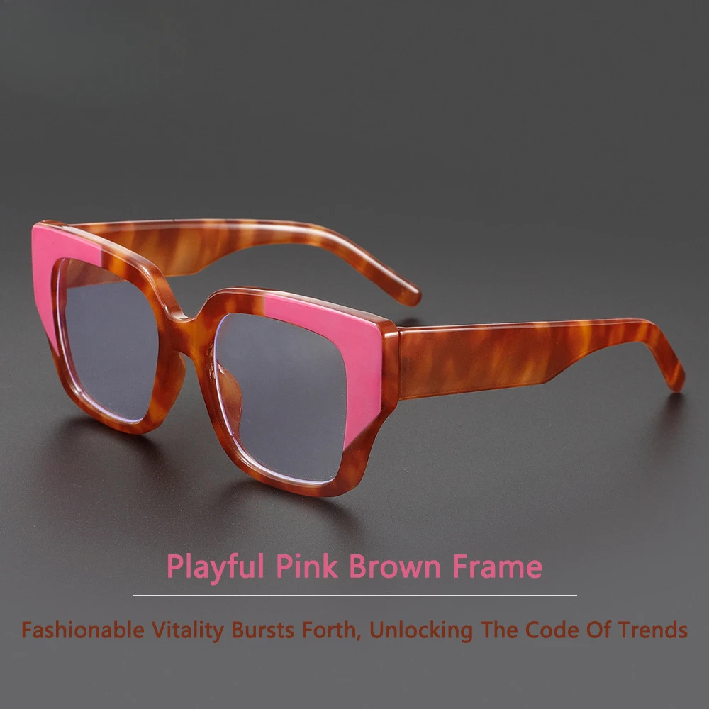 Flache Anti-Blaulicht-Brille mit großem Rahmen, trendige Straßenfotografie-Reisebrille, verschreibungspflichtige Computer-Schutzbrille