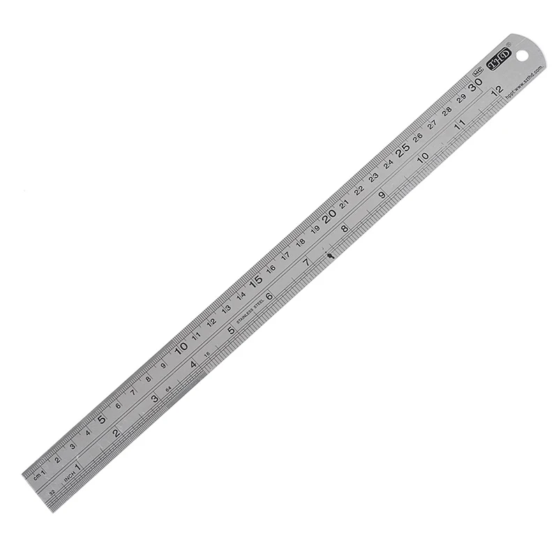 

Stainless Steel Double Side Straight Ruler Metric Rule Precision Measuring Tool 30cm/12 Inch