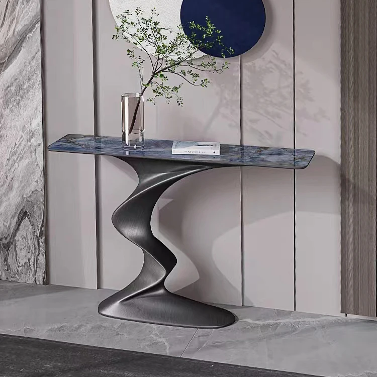 

France Style Minimalist Design Console Table Modern Luxury Modern Solid Wood Hallway Console Table