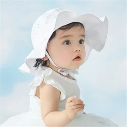 Lovely Baby Hat Cap Cotton Baby Girl Sun Hat Summer Outdoor Kids bambini Panama Cap Infant Boys Girls Beach Bucket Hats Cap