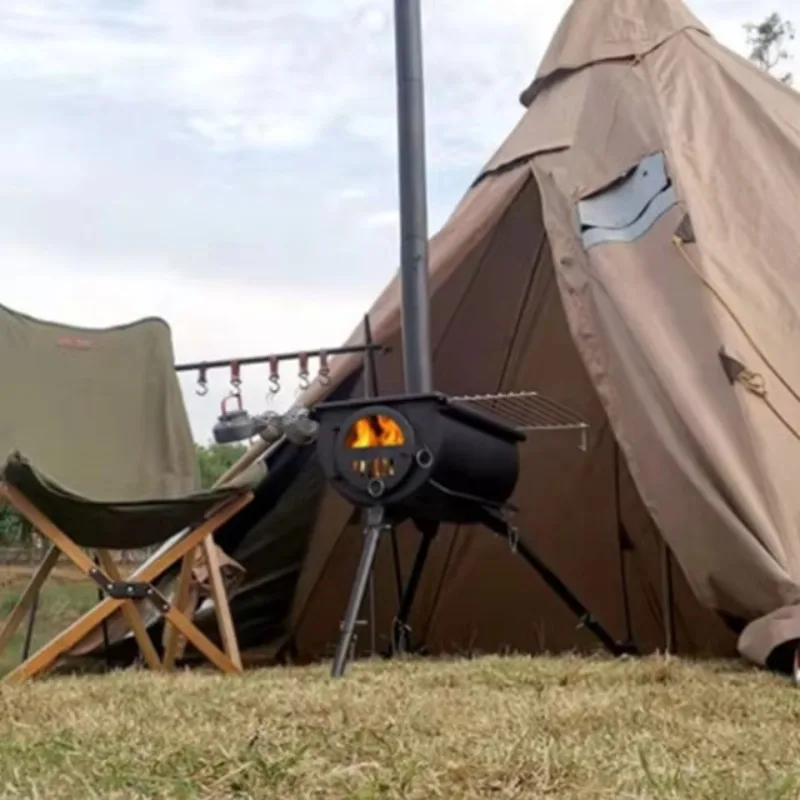 Special Offer Stainless Steel Folding Wood Burning Stove for Camping Travel Hiking Boat Use Tent 3-5 Persons All Seasons
