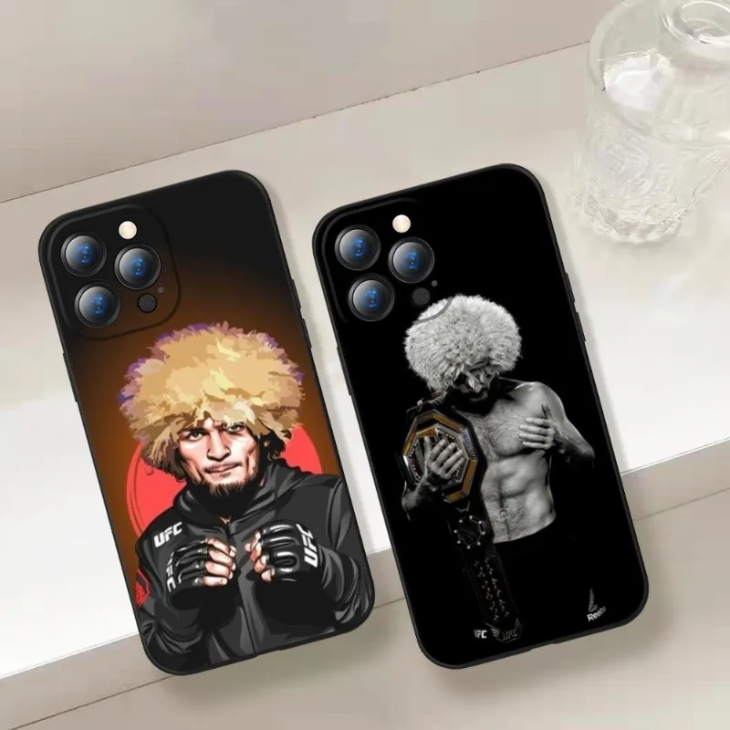 For Iphone 15 khabib nurmagomedov U-UFC Phone Case For Iphone 14 12 11 Pro Max Mini X XR XS 7 8 14 Max SE 2020 Soft Phone Covers