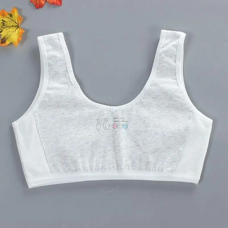 54DF Beathable Teen Sports Bra for Puberty Girl 5 Options Cotton Blend Training Bras