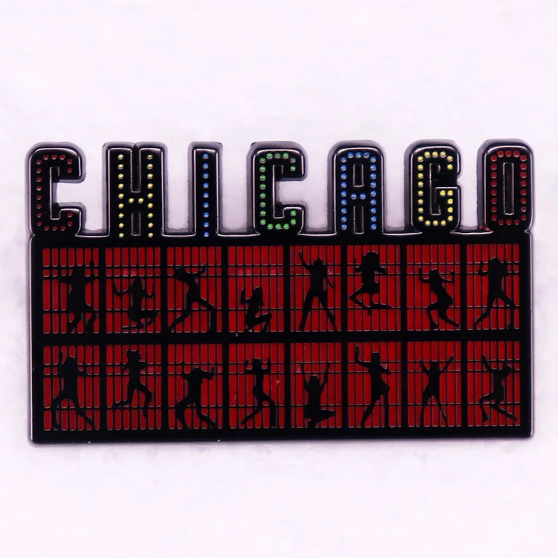 Broche de película Musical de Chicago, accesorio de insignia