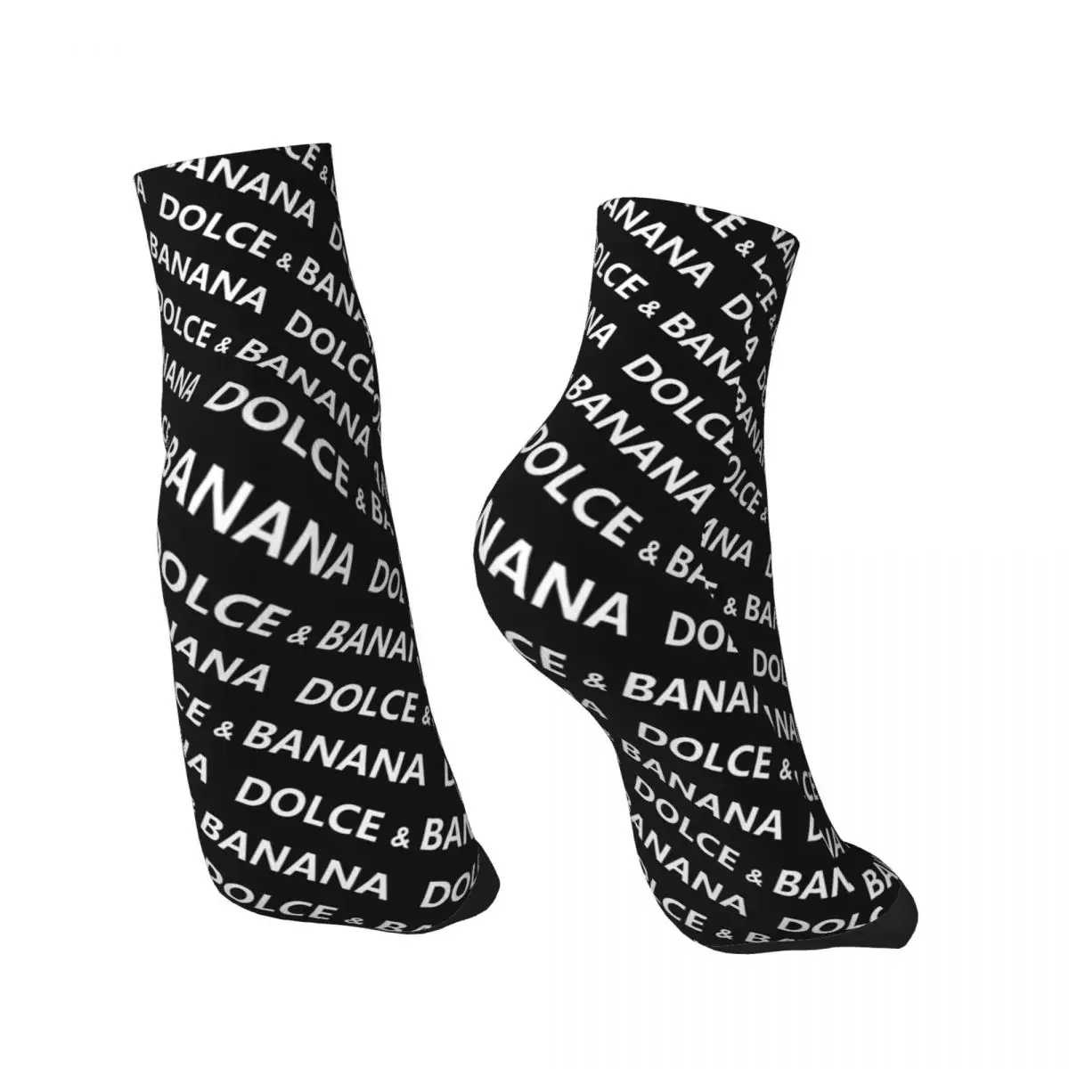 Dolce Banana Men's Crew Socks Unisex Fashion 3D Printing Dress Socks