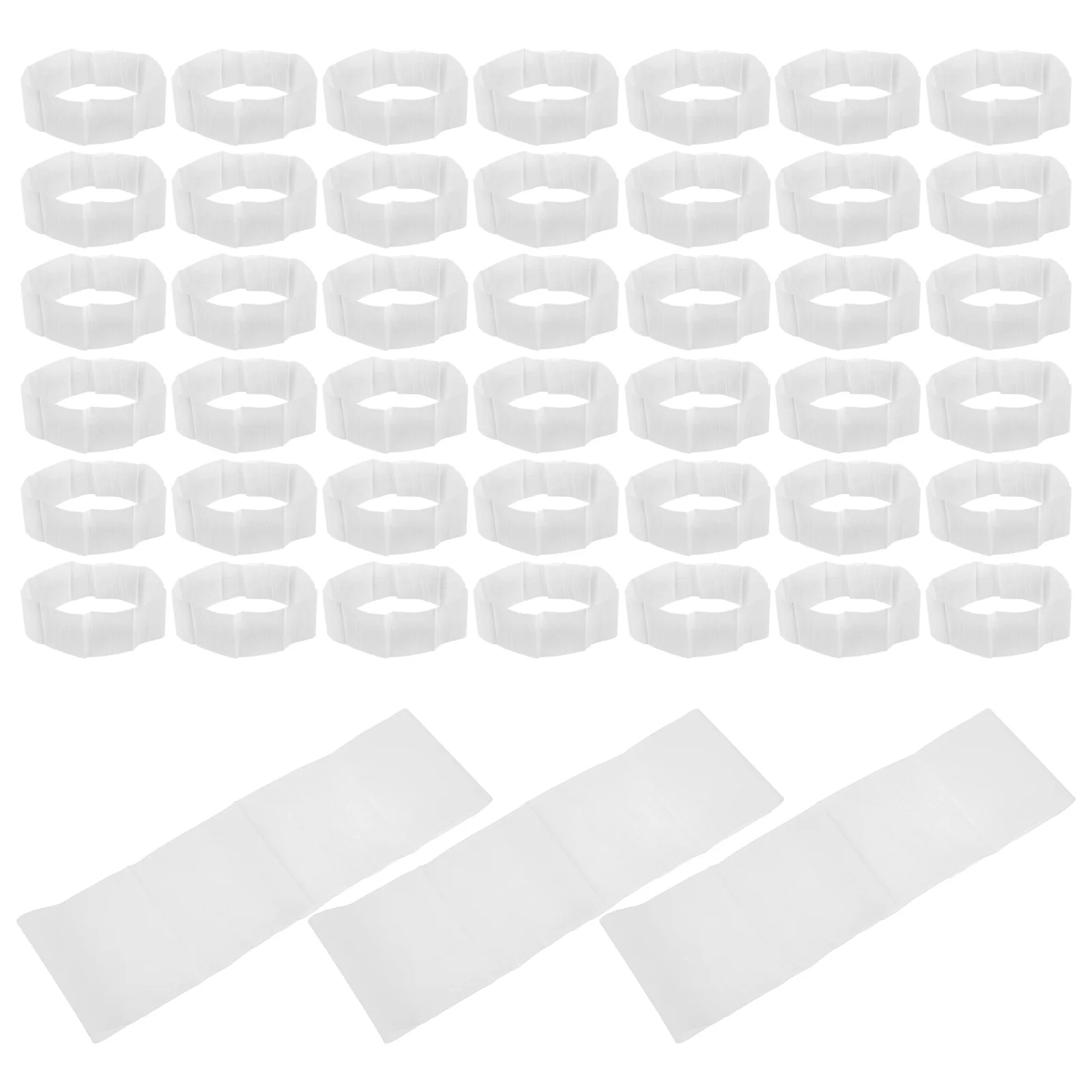 

50 Pcs Headband Makeup Non Woven Fabric Face Washing Facial Headbands for Women Elastic Nonwoven Miss