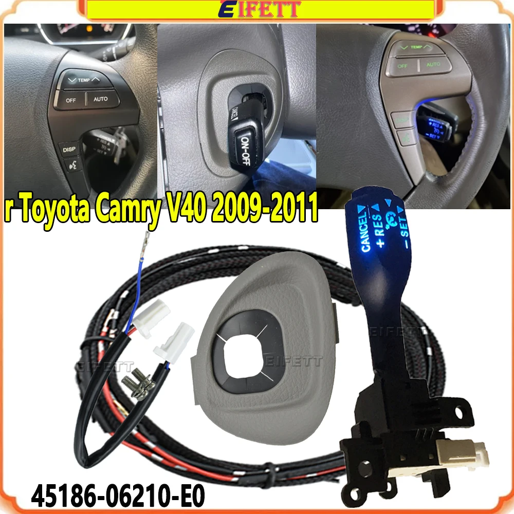 Steering Wheel Cover - 高品質ステアリングホイールクルーズコントロールスイッチ 84632-34011 84632-34017 カバー 45186-06210-E0 トヨタカムリ