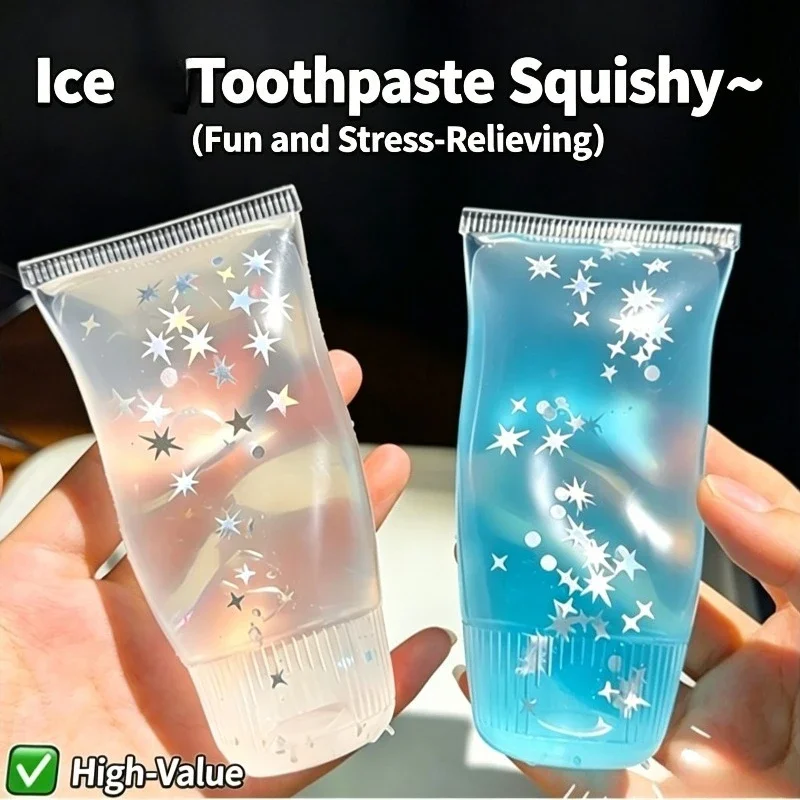 Tabas Squishy Gesichtsreiniger Fidget Toys Plastische Zahnpasta-ASMR-Quetschspielzeuge zur Angstlinderung für Erwachsene Anti-Stress-Geschenke