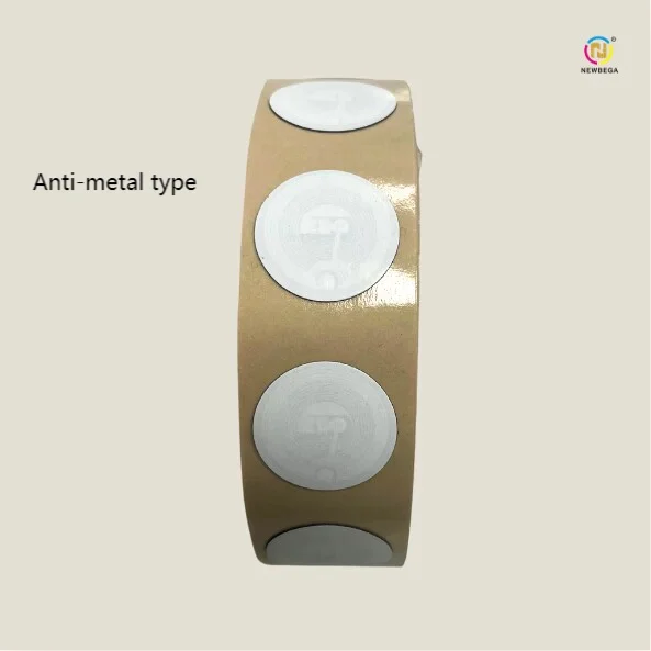 Genuine Ntag213/215/216 NFC Tag 13.56MHz ISO14443A anti-metal label, Dia25/30mm Sticker NFC Phone Available RFID Tags Stickers