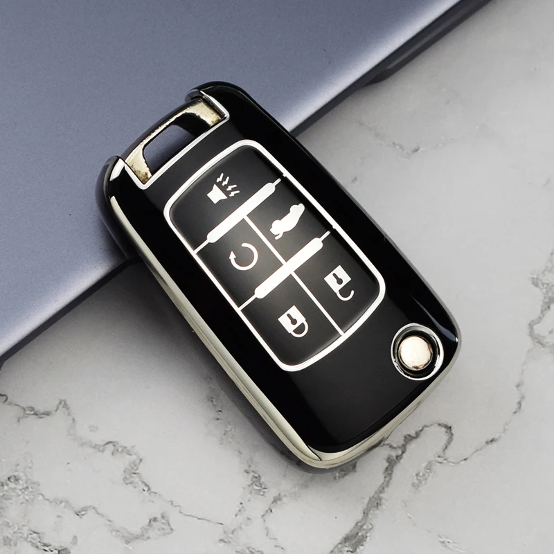3/4/5Button Auto Shell Fob For Chevrolet Equinox Volt Cruze Camaro Garna Yakista AVEO Impala GMC Terrain TPU Car Key Case Cover