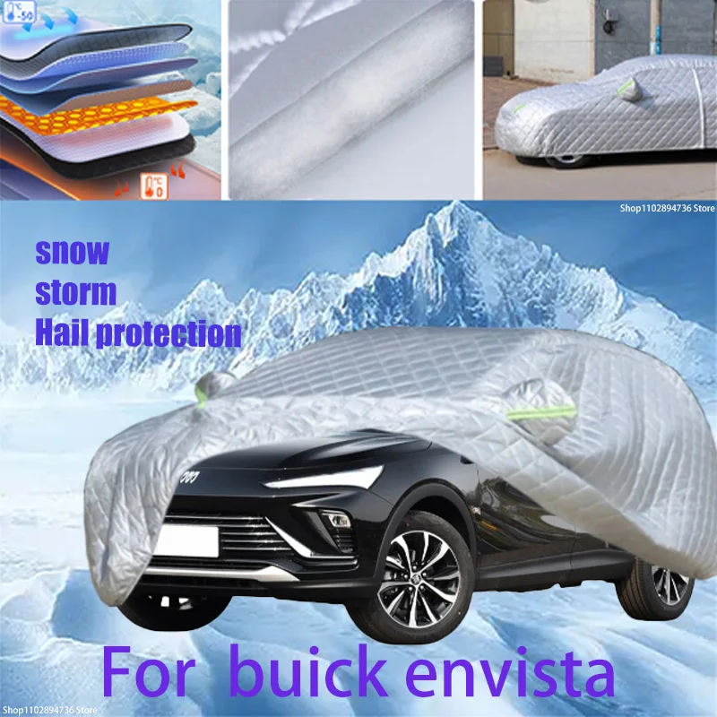 For buick envista Outdoor Cotton Thickened Awning For Car Anti Hail Protection Snow Covers Sunshade Waterproof Dustproof