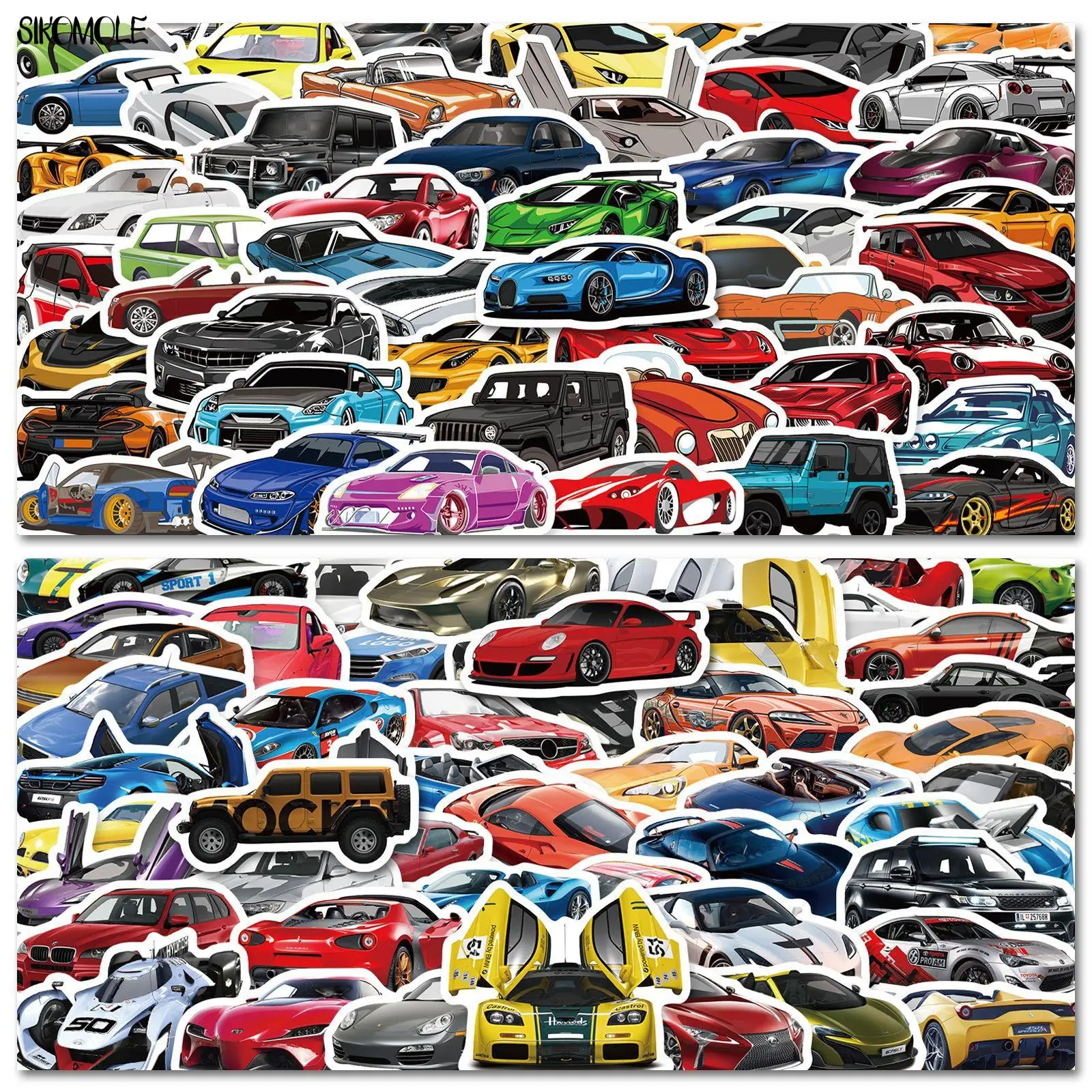 10/30/50/100PCS Cool JDM Retrofit Racing Car Stickers DIY Toys Laptop Guitar Luggage Bike Skateboard Decals Graffiti Sticker F5