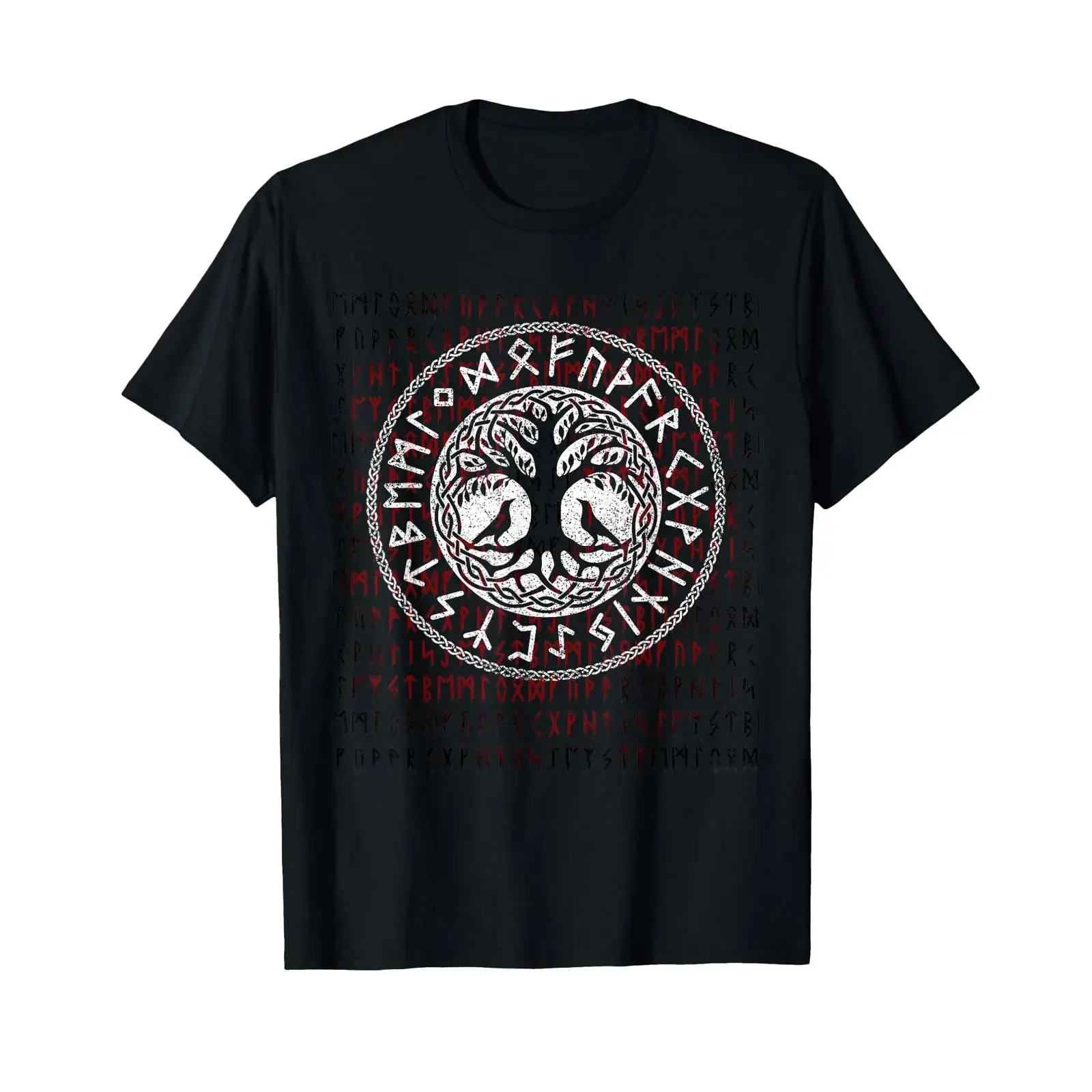 Yggdrasil Keltischer Lebensbaum Wikinger Runen T Shirt vintage Washed streetwear Slightly Stretched designer clothes