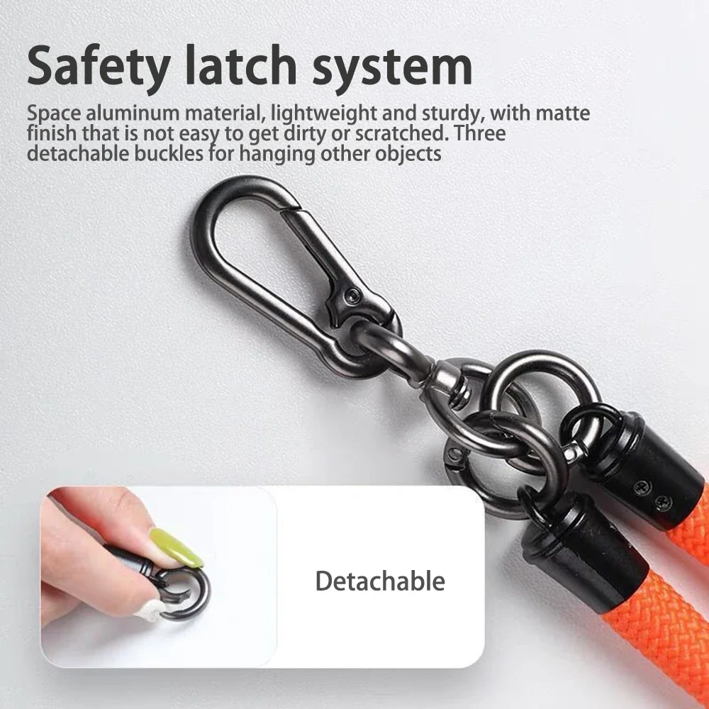 Phone Lanyard Adjustable Outdoor Universal Case Crossbody Shoulder Card Neck Cord Clip Hang Anti-Lost Wrist Strap For iPhone