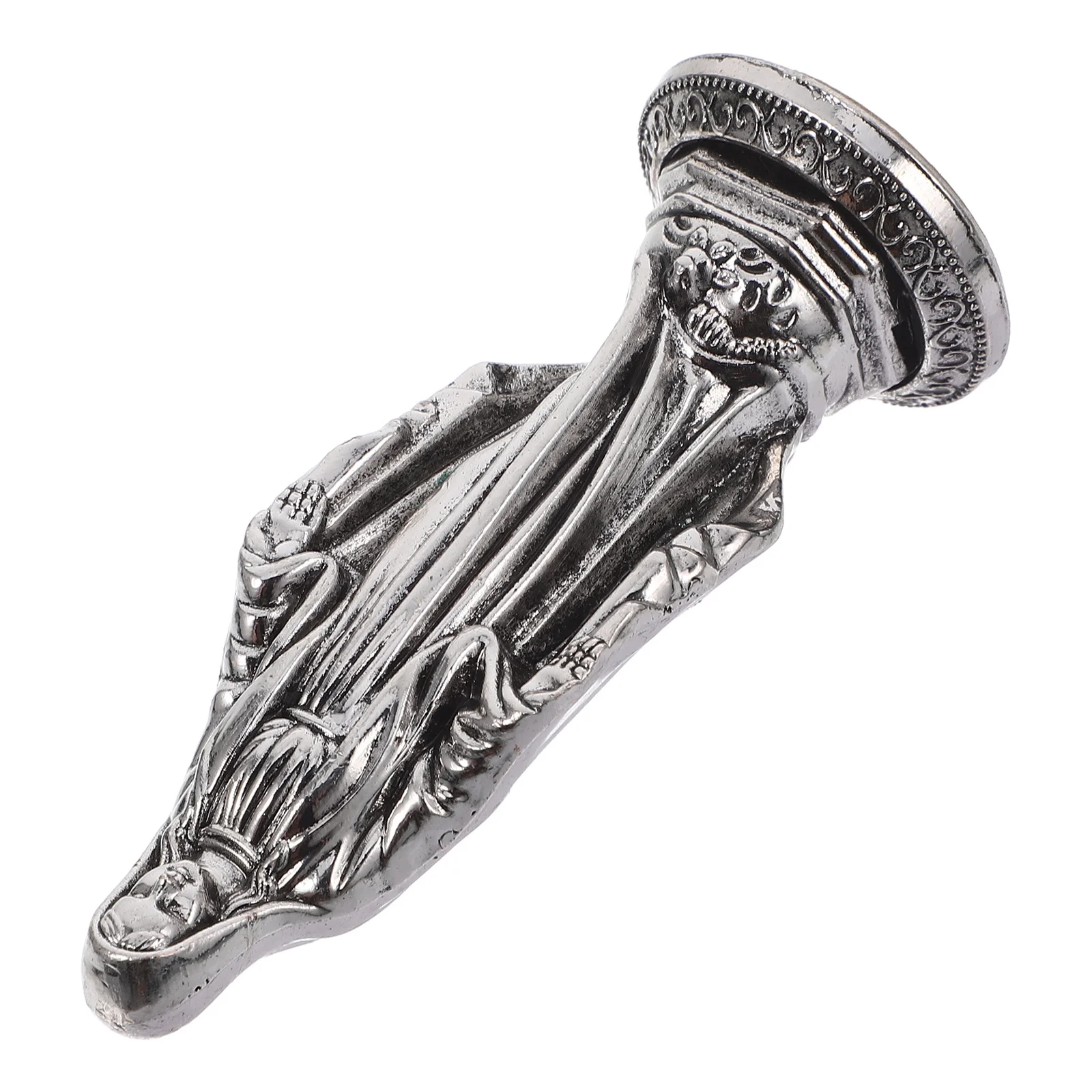 

Vintage Alloy Mary Statue Retro Metal Ornament for Car Interior Desktop Religious Home Decor Car Rear Statue Alloy Statues