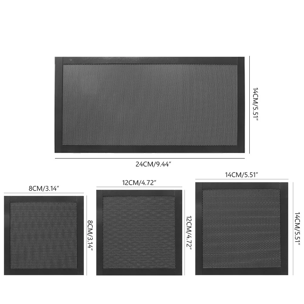 

PC Fan Dust Filter Magnetic Frame Computer Fan Grills Black Dust-proof Mesh Cooler Filter Screen Cover