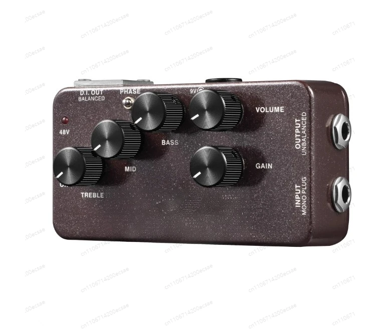 Folk Acoustic Guitar Preamp DI Box | Direct Input Pedal for Natural Tone Preservation & Impedance Matching