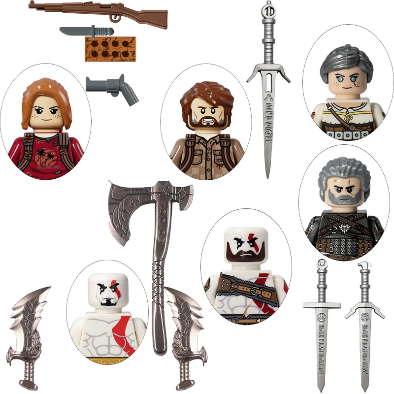 FT03 FT04 Building Blocks Video Games Mini Action Figures Bricks Geralt Ciri Movies Assemble Toys for Children