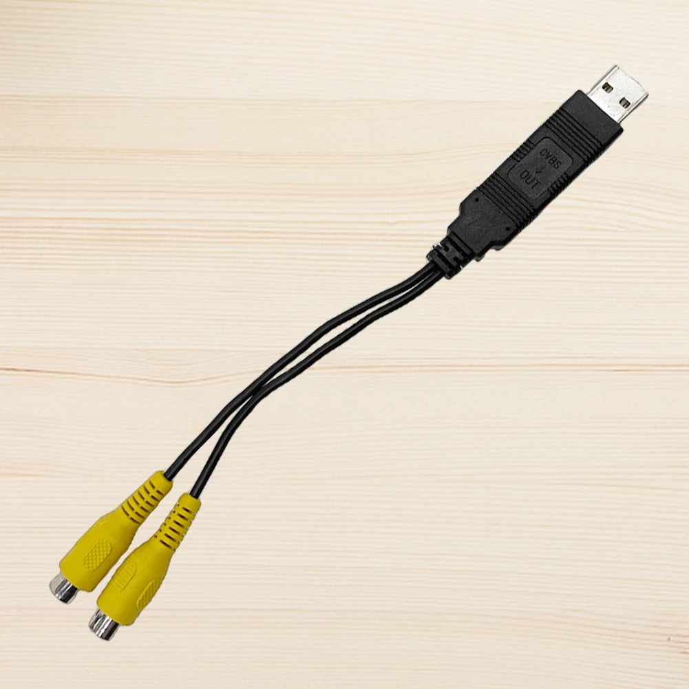 

Адаптер видеовыхода USB к CVBS, 2 выхода CVBS, кабель видеовывода, 5 В постоянного тока, USB для мультимедийного плеер Android, аксессуары для автомобильного радио