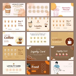 DsgnTouch 500 Uds. Tarjeta de lealtad de café personalizada con logotipo personalizado gracias por su compra impresión de tarjetas de papel artístico