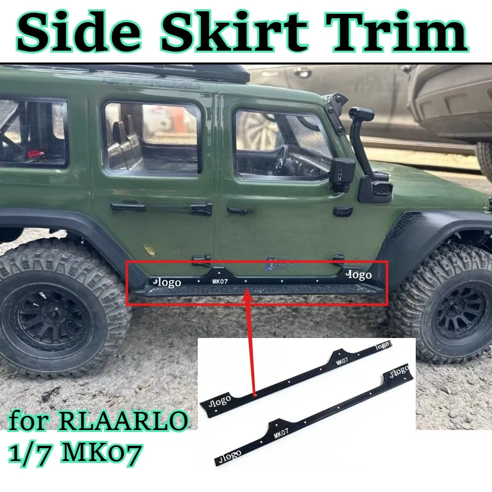 RC car hobby Side Skirt Trim decorative upgraded fitting for RLAARLO 1/7 MK07 scale custom size replacement spare accessories