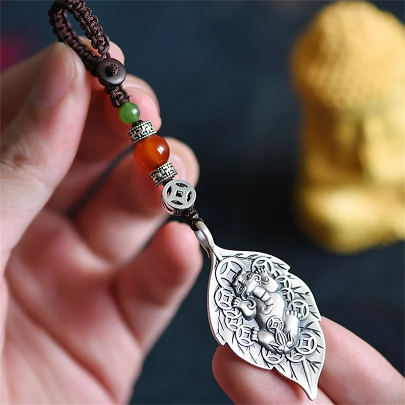 Ethnic Style Wealth Beast Pixiu Pendant Keychain Male Car Hanging Accessories Lucky Coin Design Men Hand-woven Rope Key Chain - Image 3