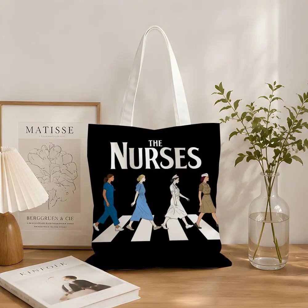 Nurse Leopard Stethoscope Print  Storage Bags Canvas tote bag suitable for work school daily commuting and other occasions