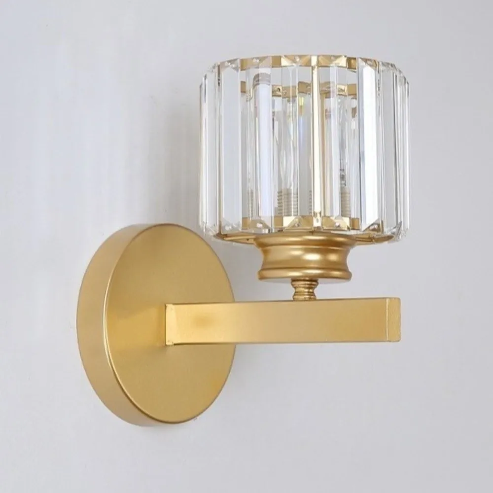 Light Luxury Crystal Wall Lamp 3 Colors Changing LED Lighting LED Wall Effect Light Dimmable Wall Mounted Decorative Lamp