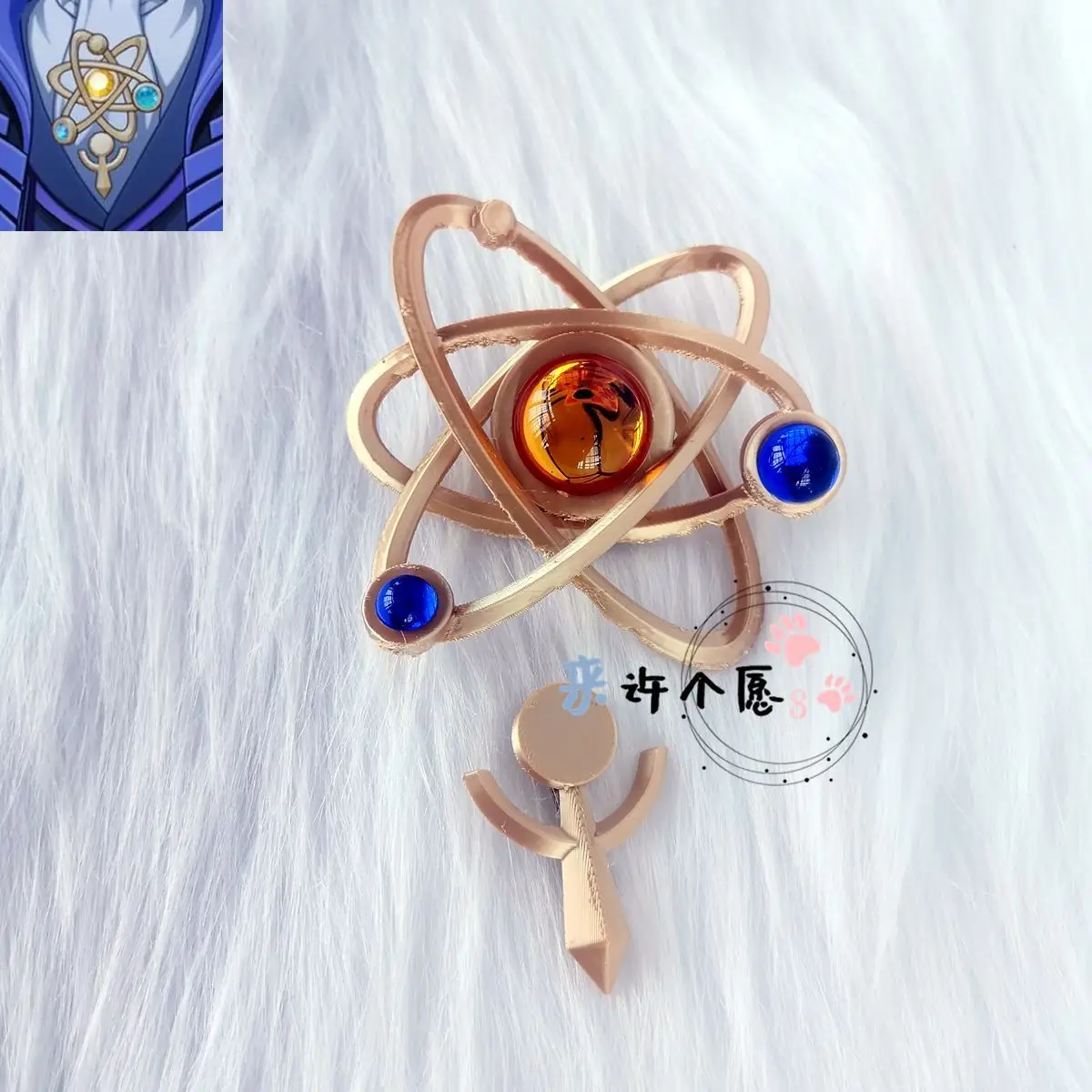 Genshin Impact  Mitya  Anime Brooch Backpack Collar Lapel Badges Men Women Fashion Jewelry Collection Gift