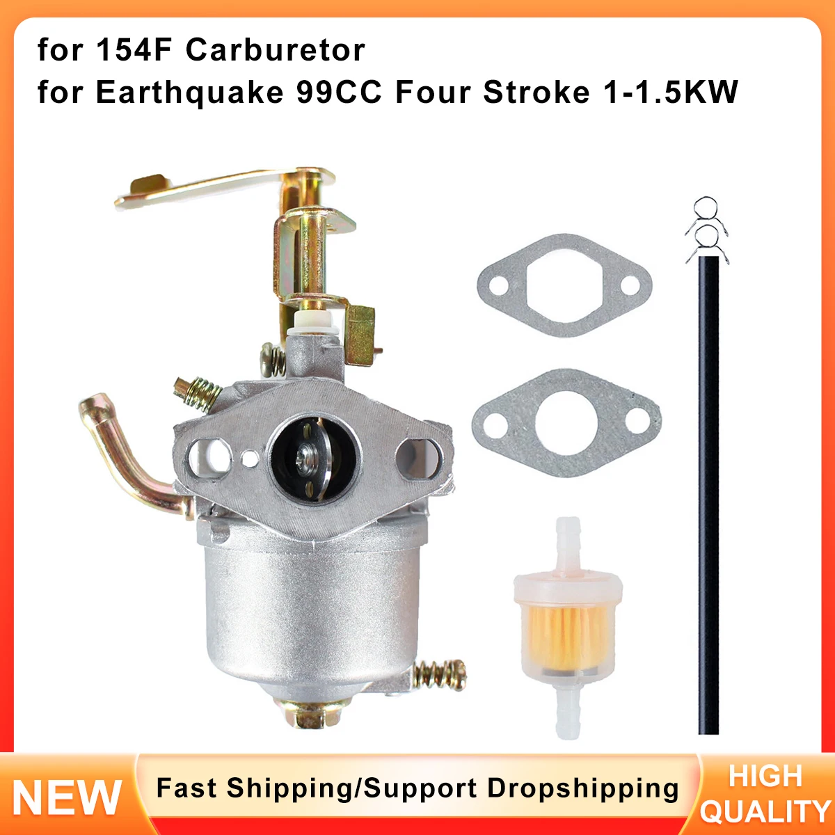 

Carburetor Kit Replacement for TORO Earthquake 99CC 1-1.5KW Powerhead & ARDISAM 10078 Tiller - Replaces Part # 119-1977