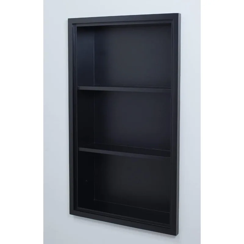 Recessed Wall Cabinet Replacement in The Wall Bathroom Cabinet Insert Shelf/Shelves Made in Wood Black  Back Strong and durable