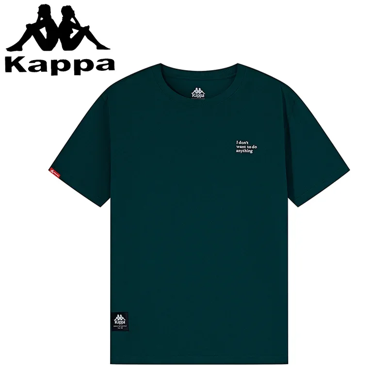 Kappa-Camiseta de algodón puro para hombre, ropa de manga corta, Tops deportivos Retro para correr, camisetas de marca de lujo 2024