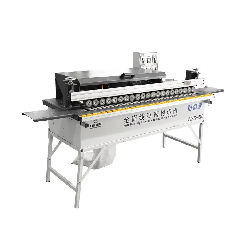 Woodworking Foldable Portable High-speed Edge Banding Machine WFS-210JIY Full Linear Silent Brushless Edge Banding Machine