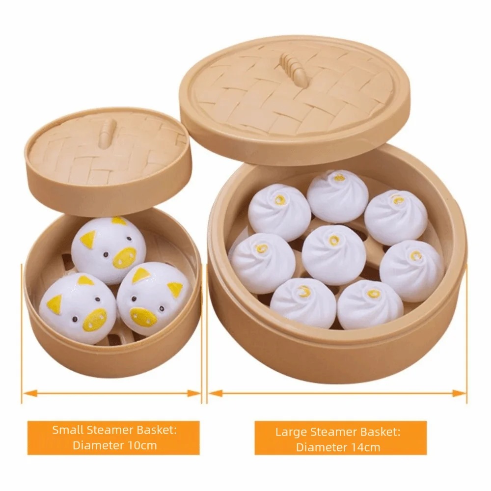 22/31/44/84PCS Veelkleurige Simulatie Keuken Speelgoed Miniatuur Stoomboot Broodjes Dumplings Speelhuis Voedsel cartoon