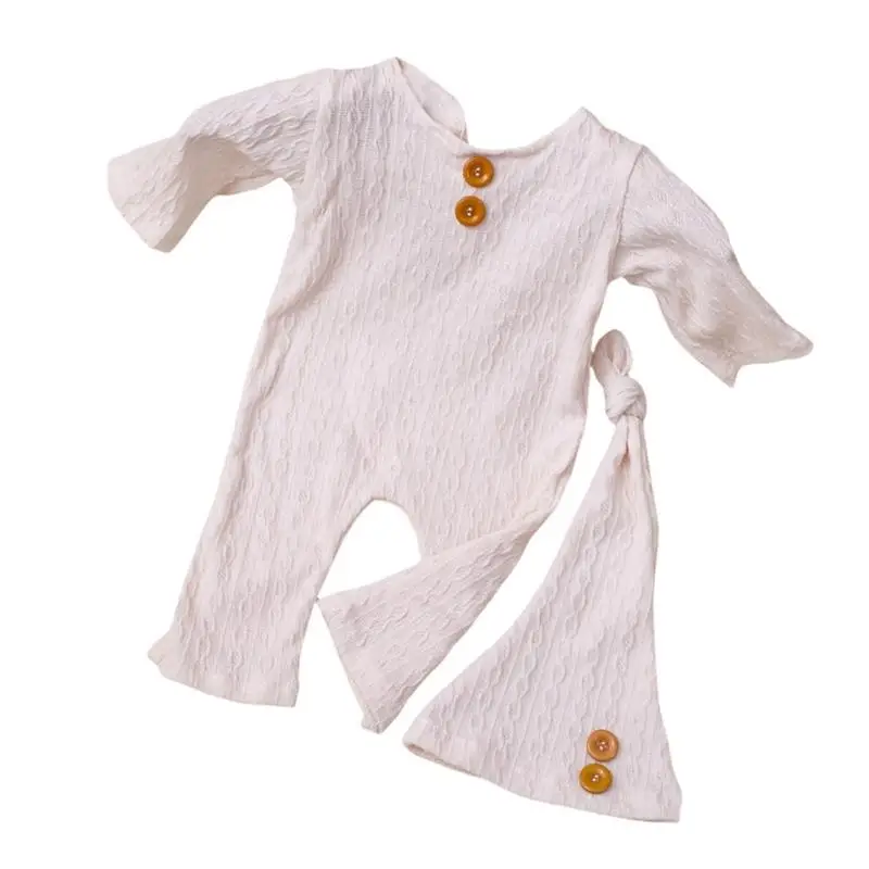 u13f التصوير الفوتوغرافي للأطفال وضع قبعة متماسكة مريحة وسروال تمتد لالتقاط صور الرضع