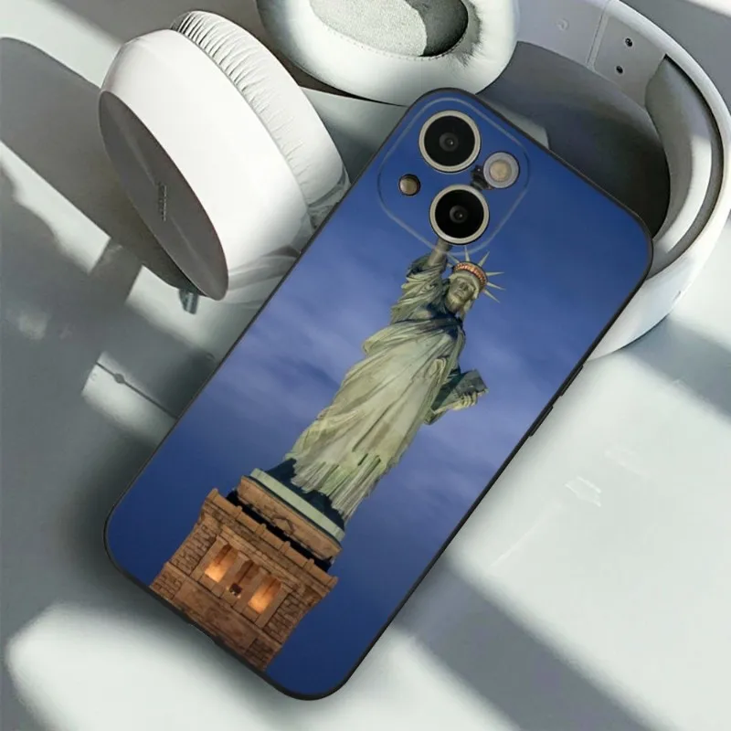 Statue of liberty Phone Case FOR IPhone 14 13 11 12 Pro 8 7 Plus X 13 Pro MAX XR XS MINI SE 2020 Black Covers