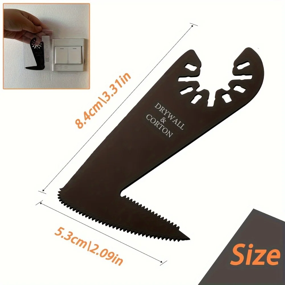5 Pack Double Sided Sickle Saw For Blades HCS Alloy For Oscillating For Multi Tool Drywall Cutting Quick Change Accessories Blac