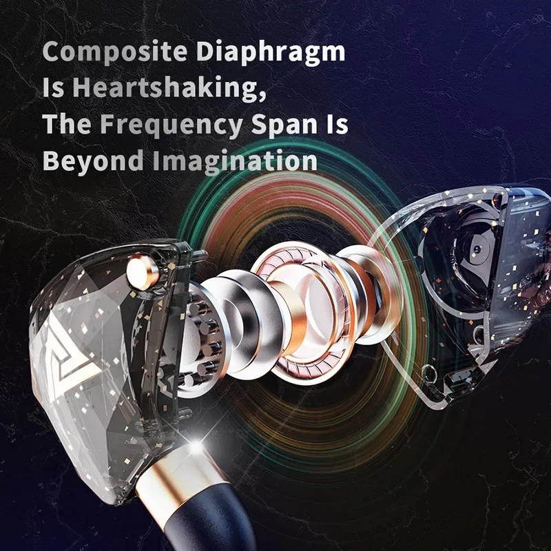 QKZ SK8 سماعة رأس سلكية HIFI ستيريو ديناميكي ثقيل باس 3.5 مللي متر AUX داخل الأذن رصد سماعة لعبة الرياضة سماعات الموسيقى مع ميكروفون #2