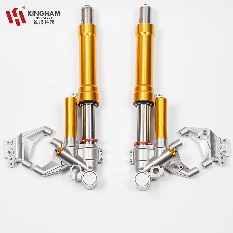 

KINGHAM мотоцикл алюминиевый регулируемый с ЧПУ для Aprilia SR MAX YAMAHA NMax XMax HONDA BWM Vespa передний амортизатор