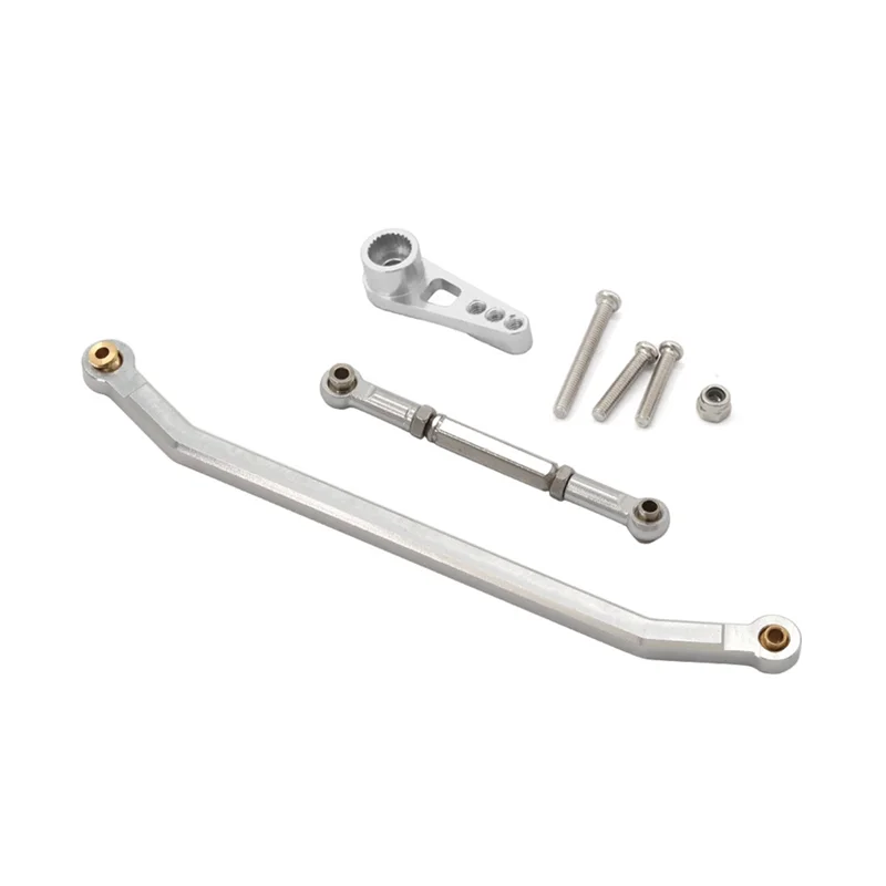ABUM-Aluminum Alloy Stronger Steering Link Rod Kit For 1/12 MN128 Upgrade RC Car Part