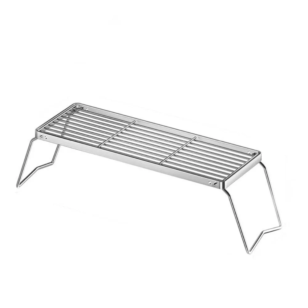 

Stainless Steel Foldable Camping Grill Rack Corrosion Resistan Heat-resistant BBQ Stove Stand Folding Foldable