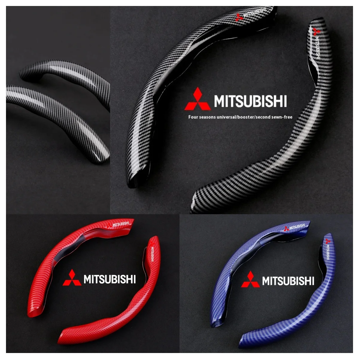 

Car Steering Wheel Cover Anti-slip Grip for Mitsubishi Lancer EX ASX Outlander Pajero Triton Interior Accessories