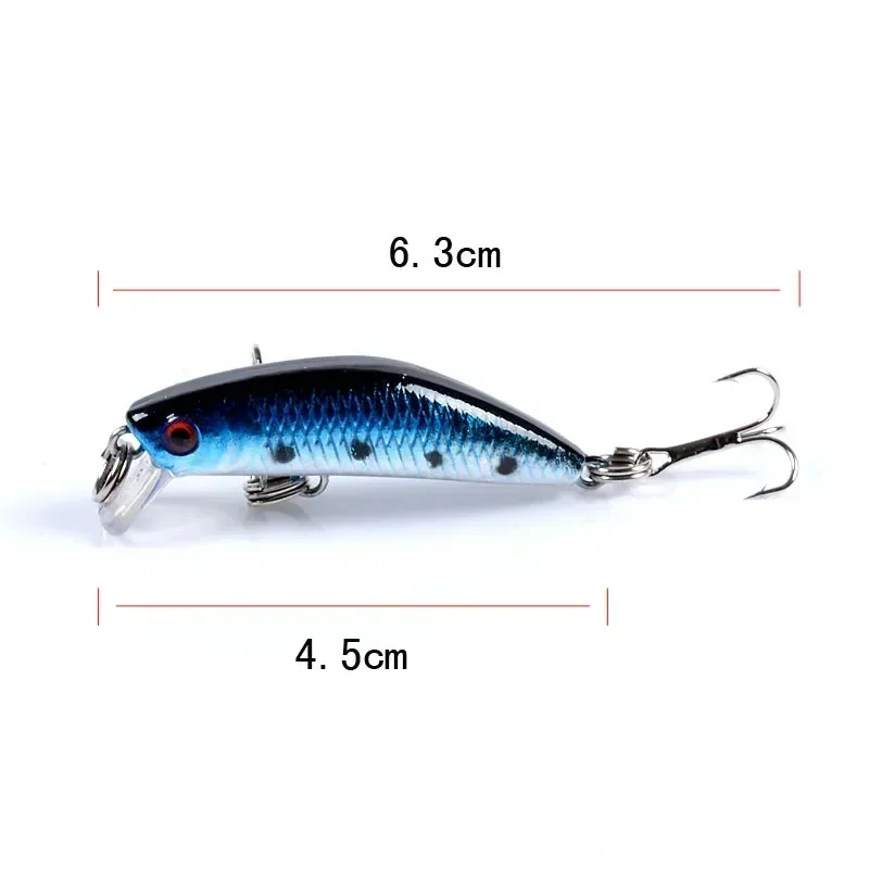 1 PCS 4.5cm/2.8g Fishing Lure Quality Minnow Lure 3D Eyes Plastic Hard Bait Pesca Artificial Jig Wobblers Crankbait Fishing Bait