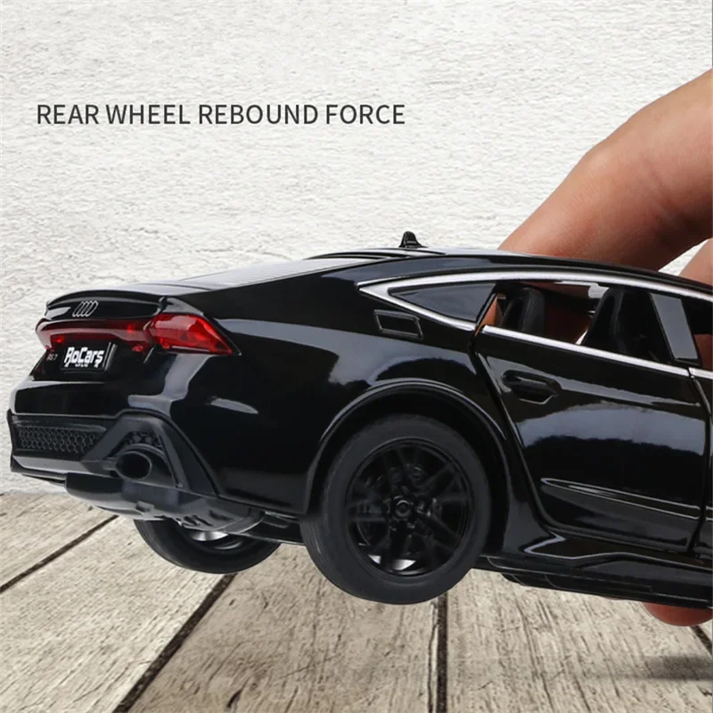 1:32 AUDI RS7 Coupe Alloy Car Model Diecasts & Toy Vehicles Metal Car Model Simulation Sound and Light Collection Childrens Gift